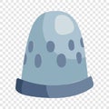 Steel thimble icon, cartoon style Royalty Free Stock Photo