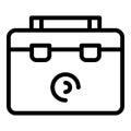 Steel tool box icon, outline style Royalty Free Stock Photo