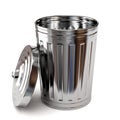 Steel trash can Royalty Free Stock Photo