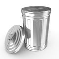 Steel trash can Royalty Free Stock Photo