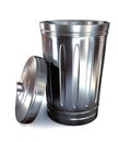 Steel trash can Royalty Free Stock Photo