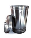 Steel trash can