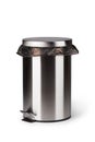 Steel trash can Royalty Free Stock Photo