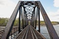 Steel trestle railway bridge Royalty Free Stock Photo