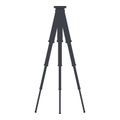 Steel tripod icon, cartoon style