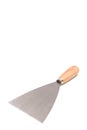 Steel trowel scraper or spatula wooden handle.