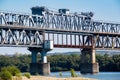 Steel truss bridge over Danube
