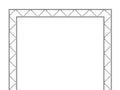 Steel truss girder 3d construction equipment. Metal framework isolated vector illustration