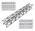 Steel truss girder set