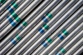 Steel tube background Royalty Free Stock Photo
