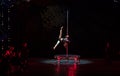 Steel tube dance-Acrobatic showBaixi Dream Night Royalty Free Stock Photo