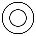 Steel washer icon, outline style
