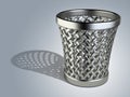 Steel wastepaper basket empty