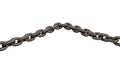 Steel-wire chain on white background Royalty Free Stock Photo