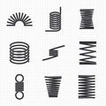 Steel wire flexible spiral coils spring