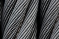 Steel wire rope cable close up. Royalty Free Stock Photo