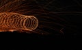 Steel wool rings and rays Royalty Free Stock Photo