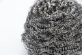 Steel wool wire or metal sponge on white background Royalty Free Stock Photo