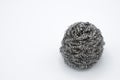 Steel wool wire or metal sponge on white background Royalty Free Stock Photo
