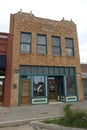 The Steele Building, New Cordell, with plaque commemorating Robert Steele, the first mayor of Cordell in 1906.