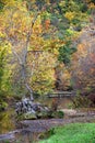 Steele Creek Wooden Bridge Royalty Free Stock Photo