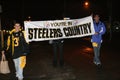 Steelers fans celebrating victory Royalty Free Stock Photo