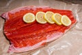 Steelhead trout fresh from the market