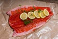 Steelhead trout fresh from the market