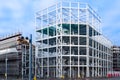 Steelwork erected for new office development in city Royalty Free Stock Photo