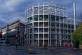 Steelwork erected for new office development in city Royalty Free Stock Photo