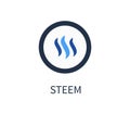 Steem Cryptocurrency Icon Vector Illustration