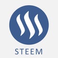 STEEM decentralized blockchain-based social media platform criptocurrency vector logo