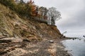 Steep bank - Brodtener shore - at the -Timmendorfer beach - Luebeck,