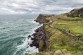 Steep cliff next to Songaksan Mountain on Jeju Island