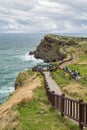 Steep cliff next to Songaksan Mountain on Jeju Island