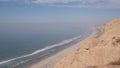 Steep cliff, rock or bluff, California coast erosion. Torrey Pines park overlook Royalty Free Stock Photo