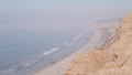 Steep cliff rock or bluff, California coast erosion. Torrey Pines vista overlook Royalty Free Stock Photo