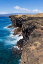 Steep cliffs along ka lae coast