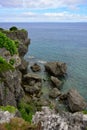 Steep cliffs at Cape Hedo, Okinawa Royalty Free Stock Photo