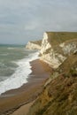 Swyre Head cliffs above Durdle Door on Dorset coast Royalty Free Stock Photo