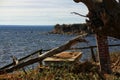 Steep coast at the small island Greifswalder Oie in Germany