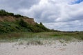 The steep coast of a stretch of beach near Ahrenshoop Royalty Free Stock Photo