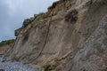 The steep coast of Wustrow with old bunker systems Royalty Free Stock Photo
