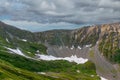 Steep descend on mountain flank, Girdwood, Alaska, USA Royalty Free Stock Photo