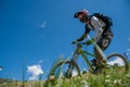 Steep descent along the path, by bike