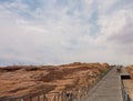 A steep gangway leading to antelope point marina Royalty Free Stock Photo