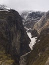 Steep Glacially Polished Cliffs at Tracy Arm Fjord, Southeast Alaska Royalty Free Stock Photo