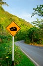 Steep grade hill traffic sign on road Royalty Free Stock Photo