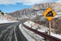 Steep Grade Warning Sign Royalty Free Stock Photo