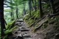 a steep hiking trail leading up a mountain Royalty Free Stock Photo